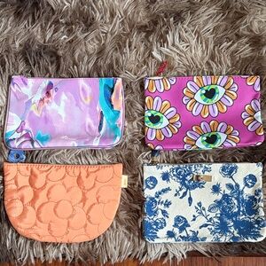 Set of Four Colorful Pouches